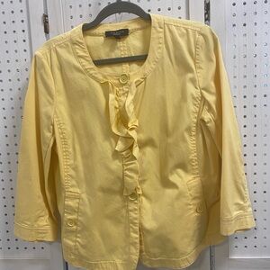 Talbots Yellow Ruffled Blouse